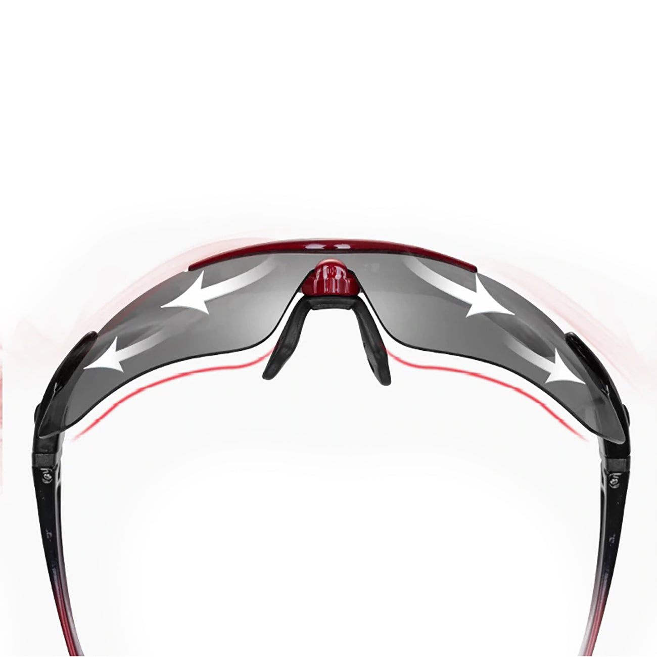 Rockbros 10001 poliarizuoti dviračio akiniai - juoda ir raudona -- Cycling Eyewear