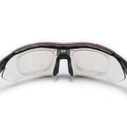 Rockbros 10001 poliarizuoti dviračio akiniai - juoda ir raudona -- Cycling Eyewear