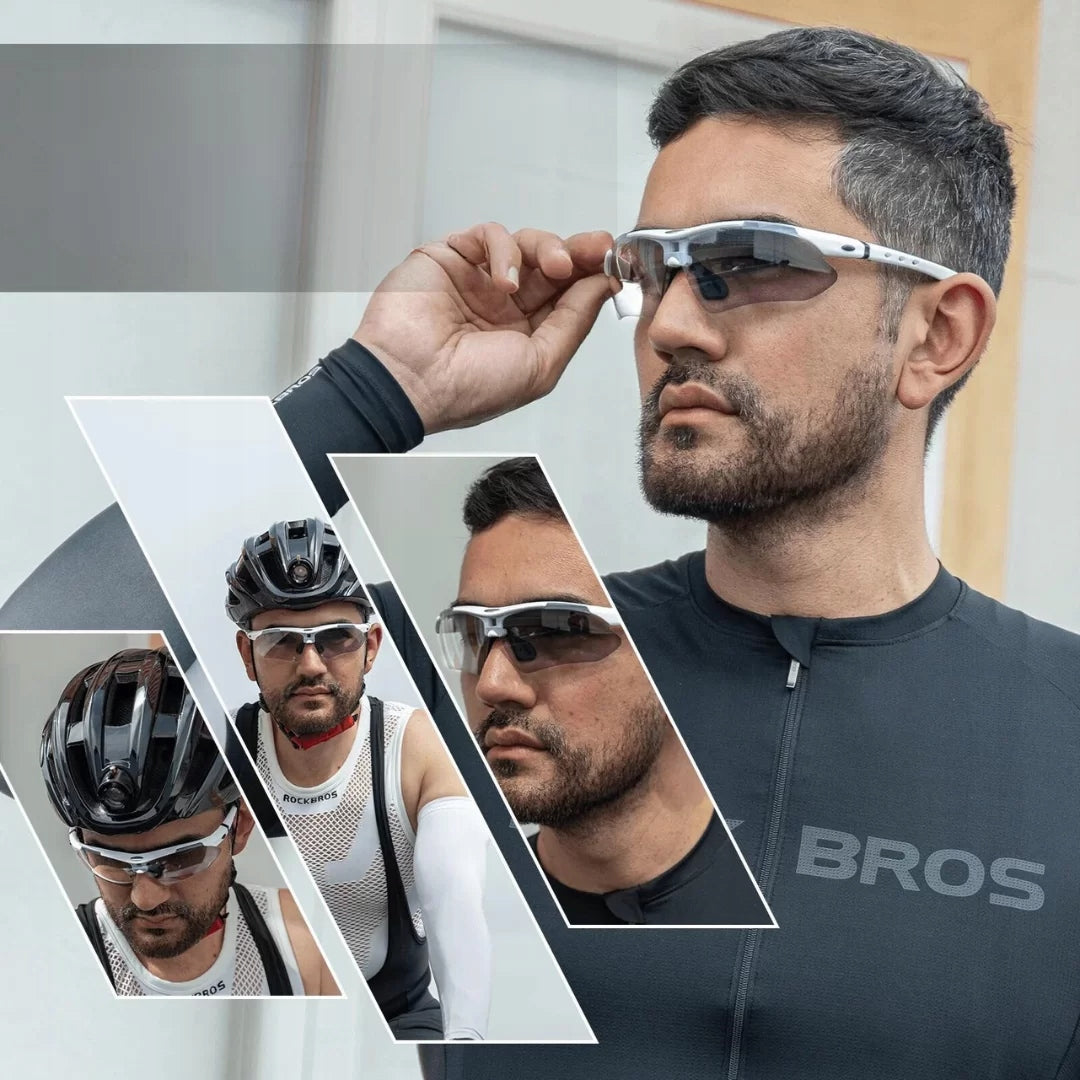 Rockbros 10002 Poliarizuoti dviračio akiniai - Balti -- Cycling Eyewear