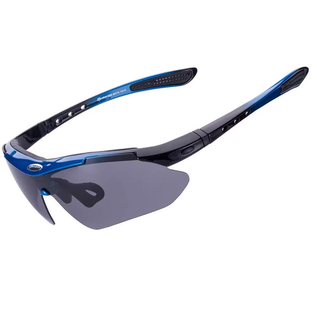 Rockbros 10007 Poliarizuoti dviračio akiniai - Juodi ir mėlyni -- Cycling Eyewear