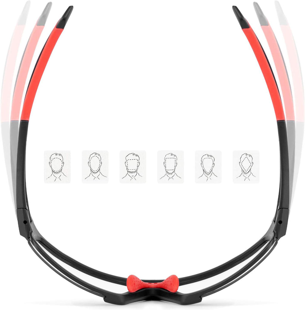 Rockbros SP216BK fotochrominis UV400 dviračio akiniai - juodi ir raudoni -- Cycling Eyewear