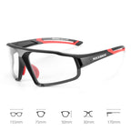 Rockbros SP216BK fotochrominis UV400 dviračio akiniai - juodi ir raudoni -- Cycling Eyewear