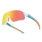 Rockbros 14110009003 poliarizuoti dviračio akiniai vaikams nuo 8 iki 14 metų - žali ir balti -- Cycling Eyewear