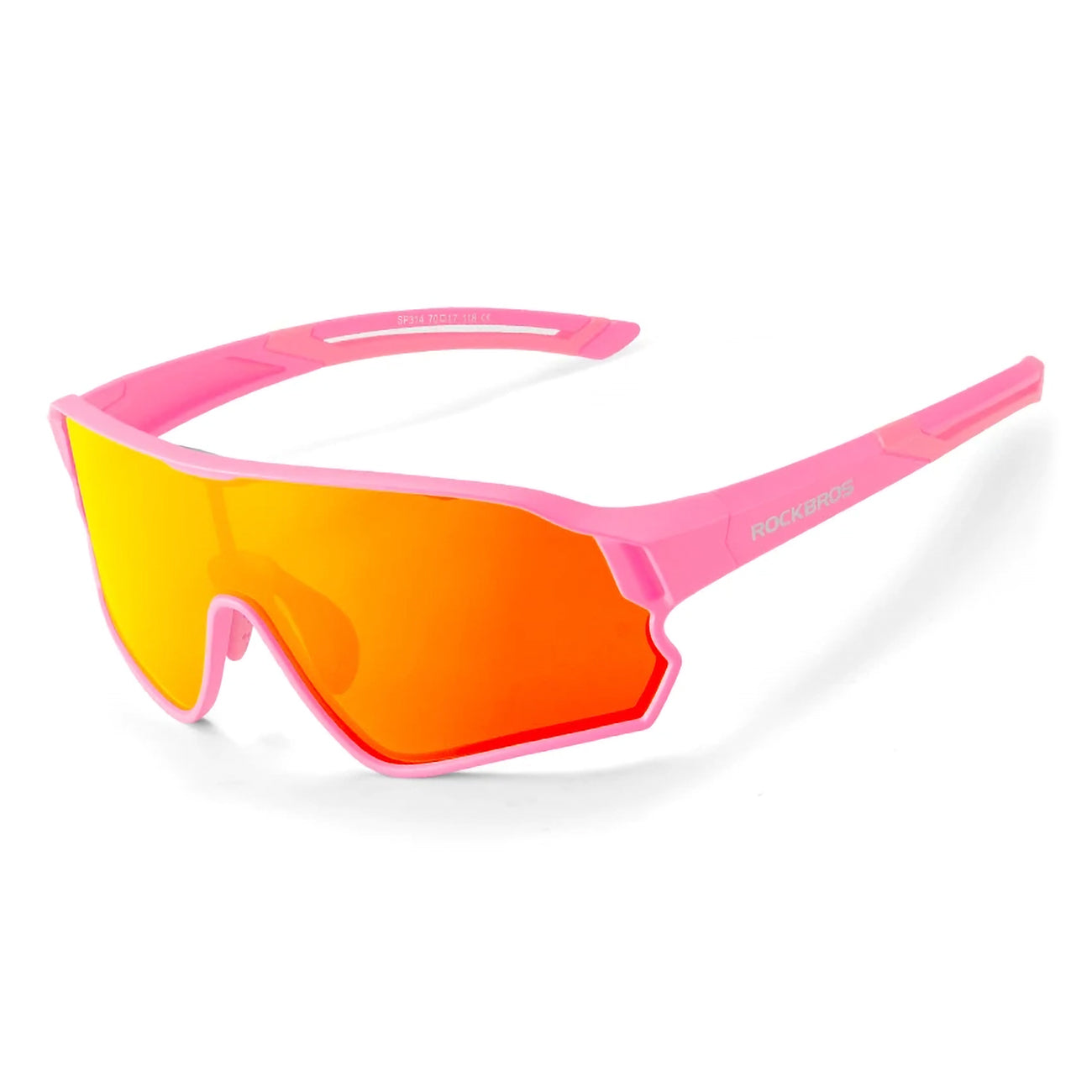 Rockbros 14110009004 poliarizuoti dviračio akiniai vaikams nuo 8 iki 14 metų - rožiniai -- Cycling Eyewear
