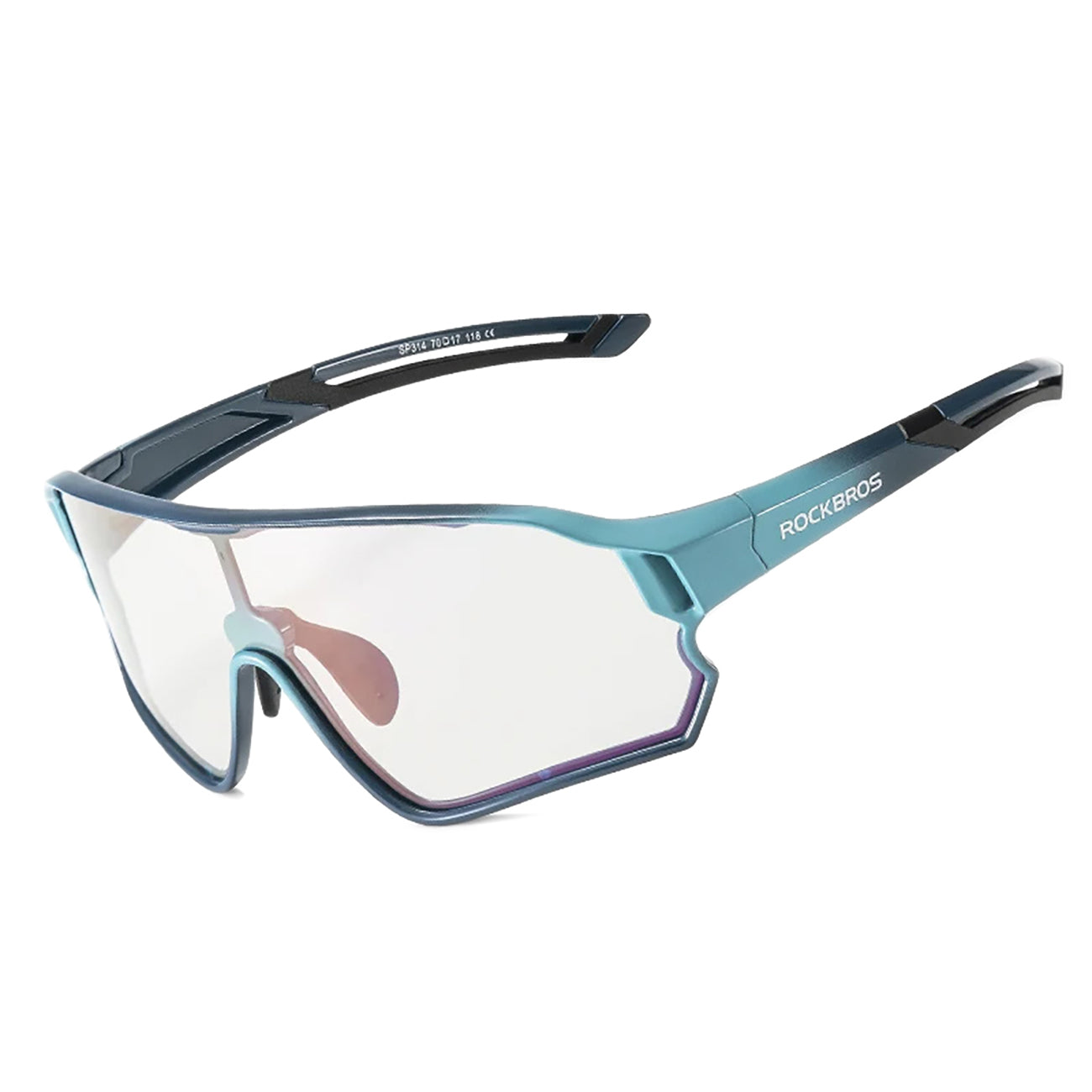 Rockbros 14110009005 poliarizuoti dviračio akiniai vaikams nuo 8 iki 14 metų - mėlynai žali -- Cycling Eyewear