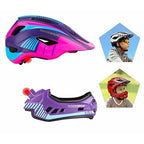 Rockbros TT-32SBPP-M vaiko dviračio šalmas su nuimama barne, dydis M - violetinė-rožinė -- Bicycle Helmets