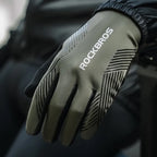 Rockbros 16110006003 smūgio sugeriančios dviratininkų pirštinės, dydis L - žalios ir juodos spalvos -- Bicycle Gloves