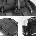Rockbros A6-03BK dviračio bagažinės krepšys 35 l su išskleidžiamais kišeniais - juodas -- Bicycle Bags