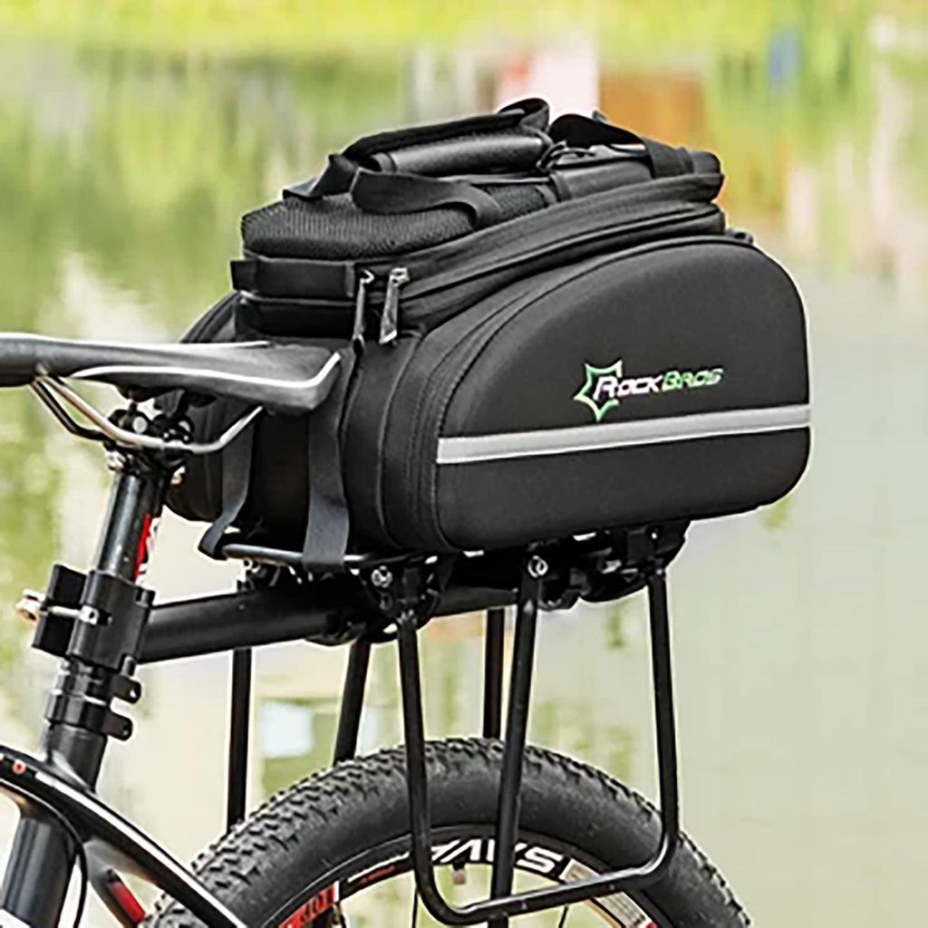 Rockbros A6-03BK dviračio bagažinės krepšys 35 l su išskleidžiamais kišeniais - juodas -- Bicycle Bags