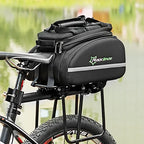 Rockbros A6-03BK dviračio bagažinės krepšys 35 l su išskleidžiamais kišeniais - juodas -- Bicycle Bags