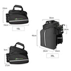 Rockbros A6-03BK dviračio bagažinės krepšys 35 l su išskleidžiamais kišeniais - juodas -- Bicycle Bags