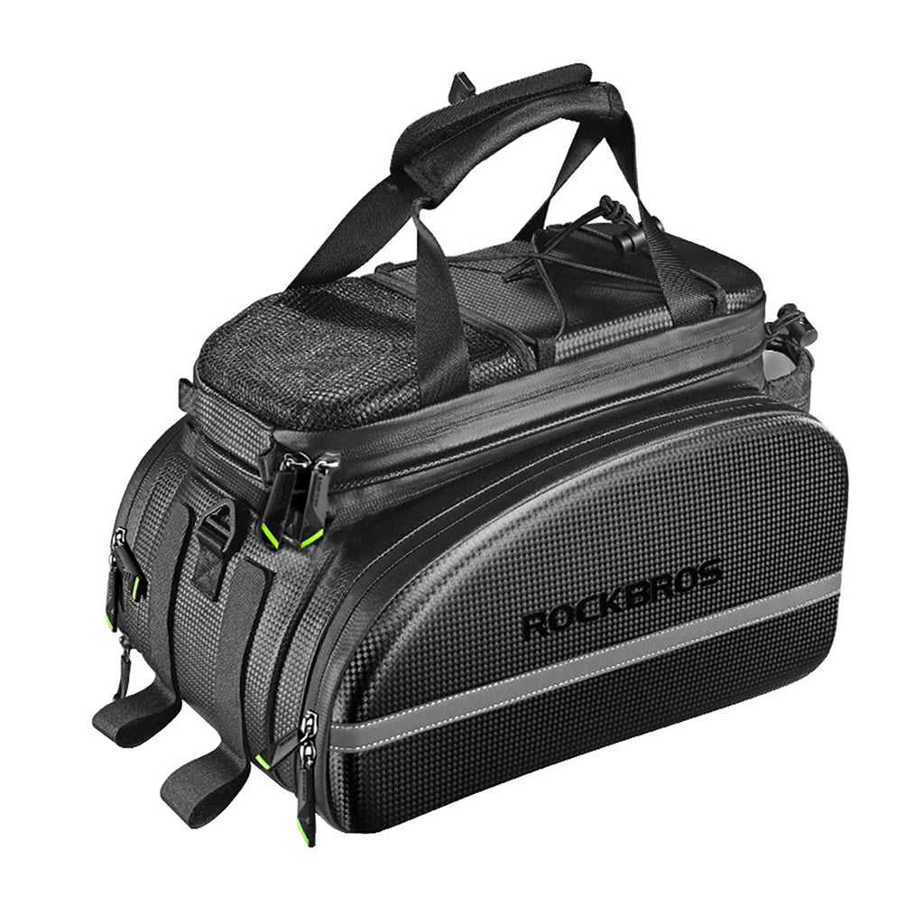 Rockbros A6-6 dviračio bagažinės krepšys, 35 l, su išskleidžiamais kišeniais - juodas -- Bicycle Bags