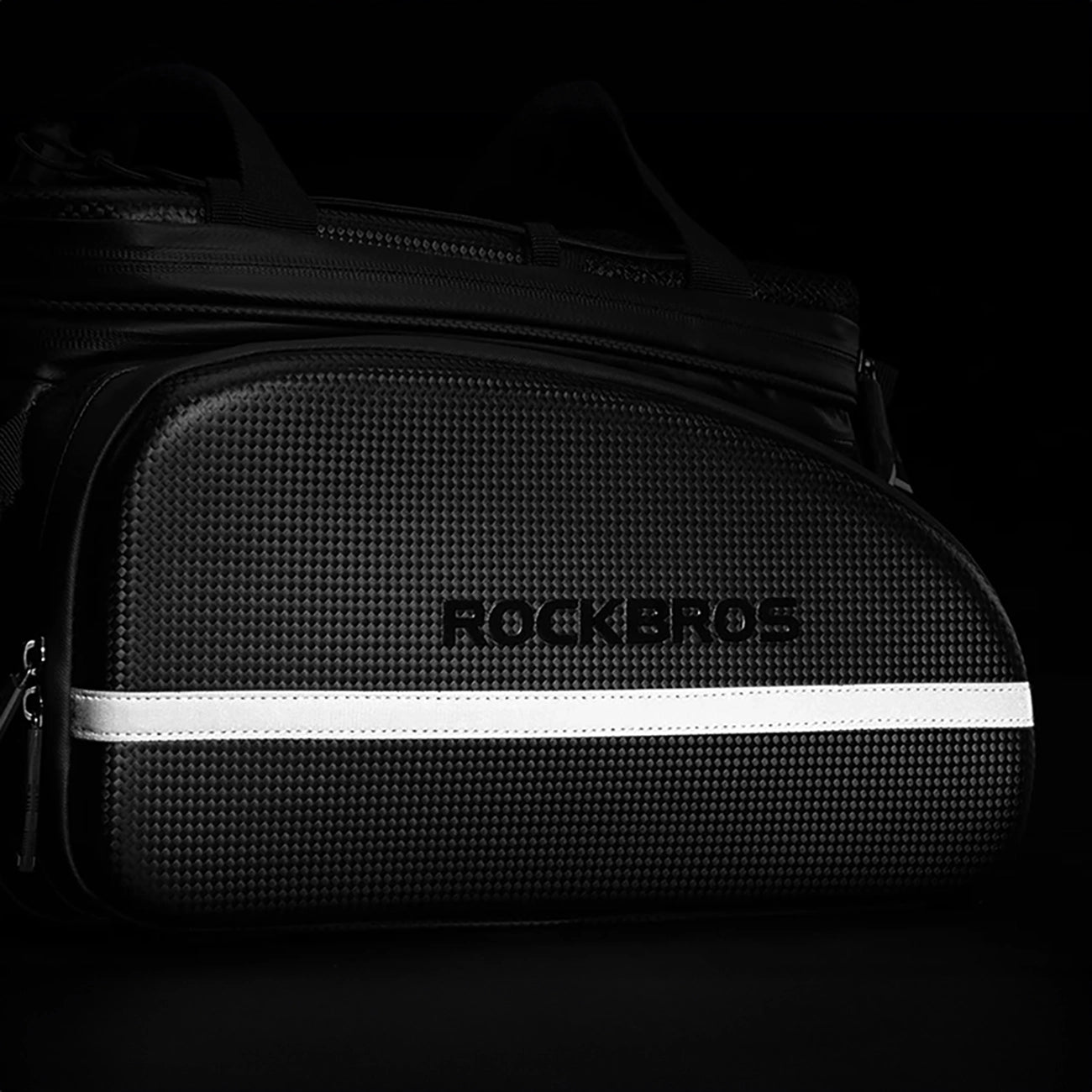 Rockbros A6-6 dviračio bagažinės krepšys, 35 l, su išskleidžiamais kišeniais - juodas -- Bicycle Bags