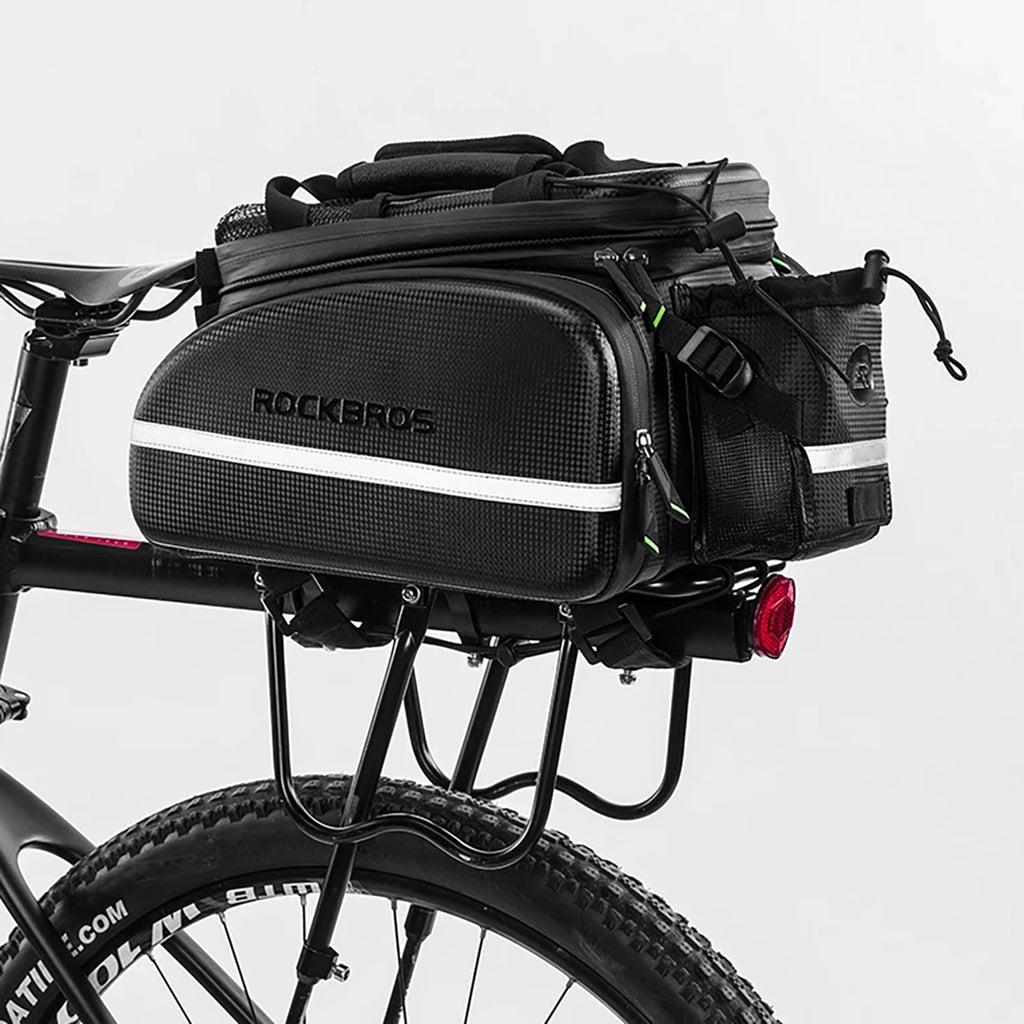 Rockbros A6-6 dviračio bagažinės krepšys, 35 l, su išskleidžiamais kišeniais - juodas -- Bicycle Bags