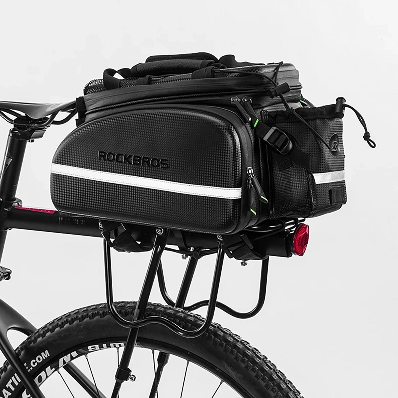 Rockbros A6-6 dviračio bagažinės krepšys, 35 l, su išskleidžiamais kišeniais - juodas -- Bicycle Bags