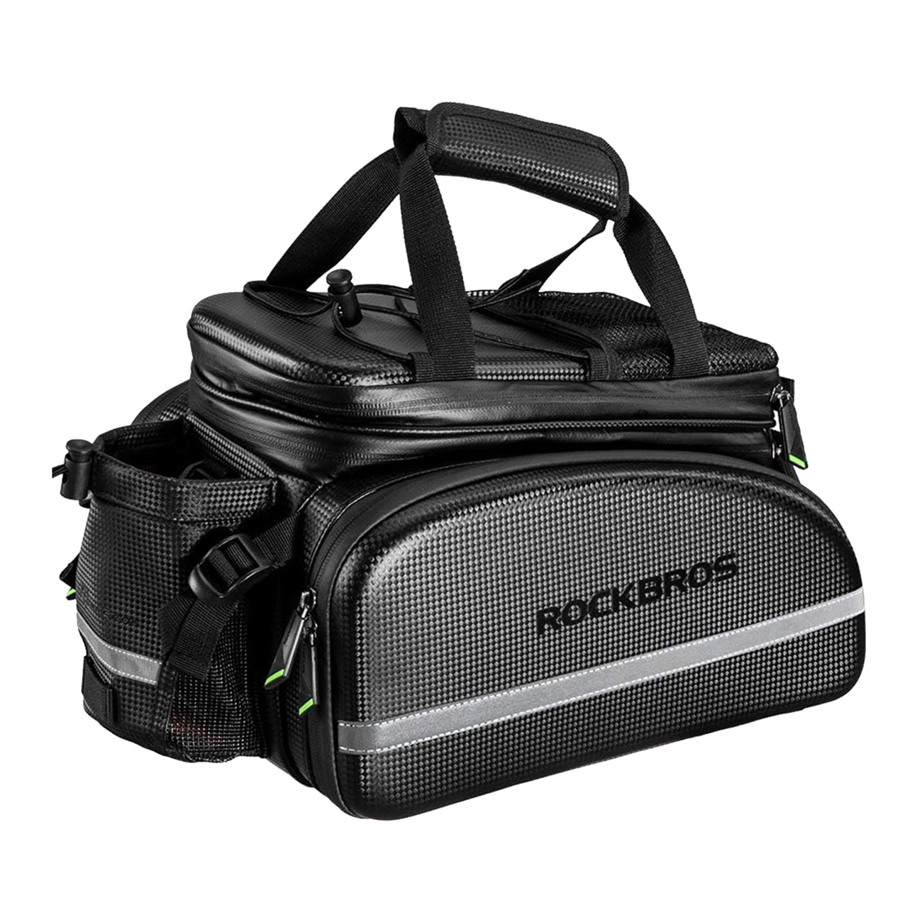 Rockbros A6-6 dviračio bagažinės krepšys, 35 l, su išskleidžiamais kišeniais - juodas -- Bicycle Bags