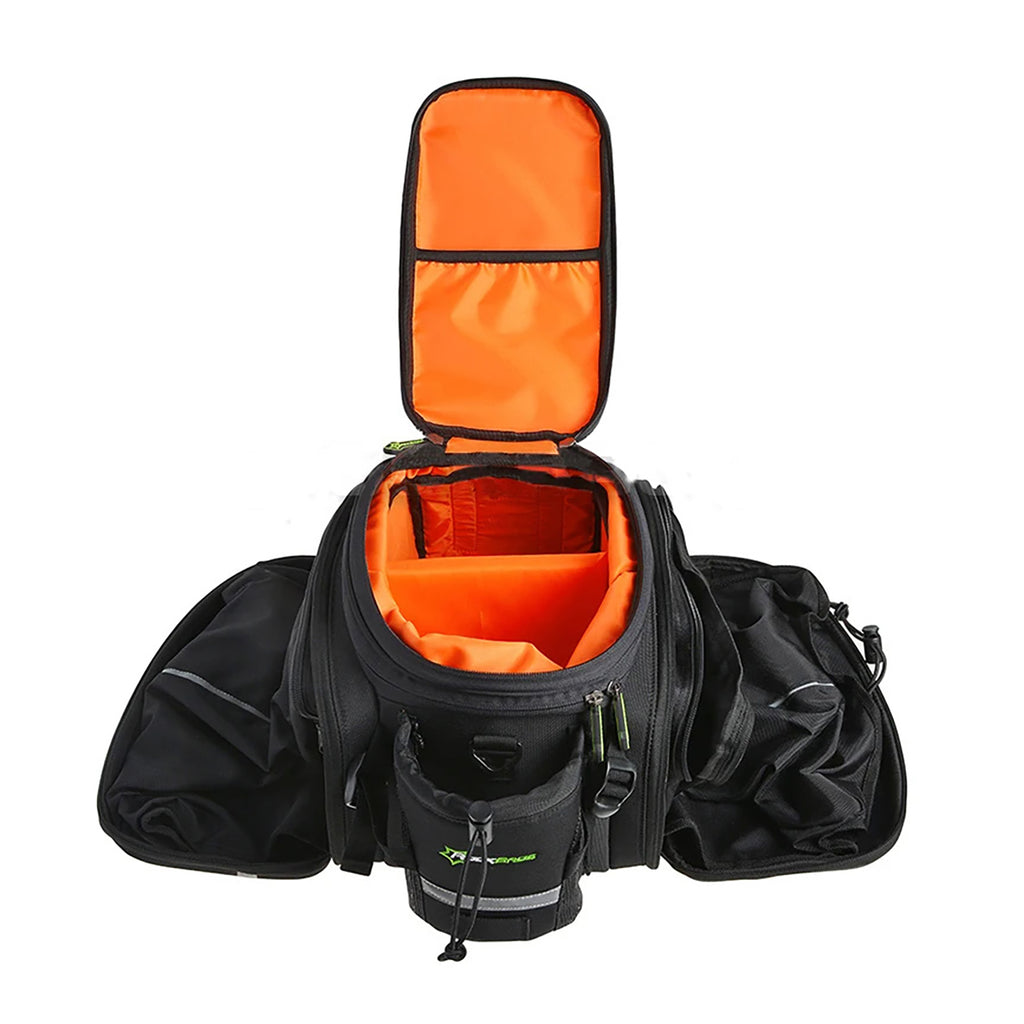 Rockbros A6-6 dviračio bagažinės krepšys, 35 l, su išskleidžiamais kišeniais - juodas -- Bicycle Bags