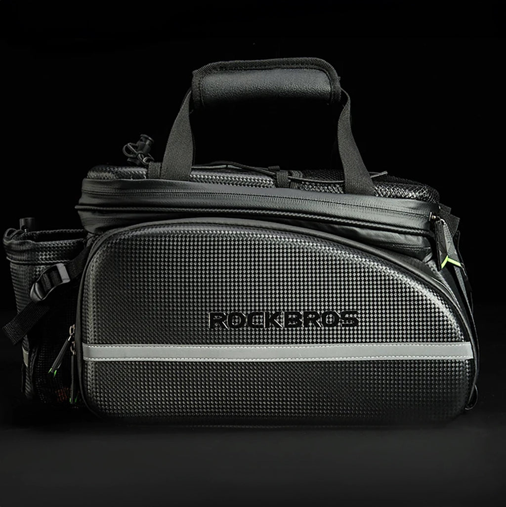 Rockbros A6-6 dviračio bagažinės krepšys, 35 l, su išskleidžiamais kišeniais - juodas -- Bicycle Bags