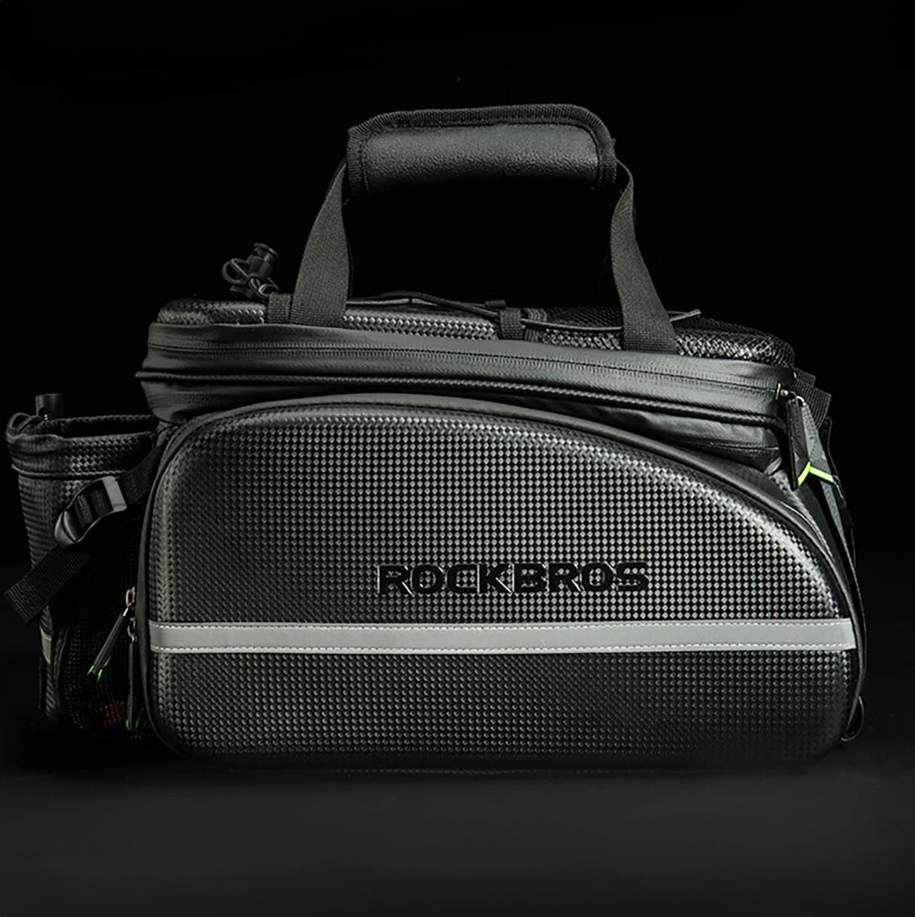 Rockbros A6-6 dviračio bagažinės krepšys, 35 l, su išskleidžiamais kišeniais - juodas -- Bicycle Bags