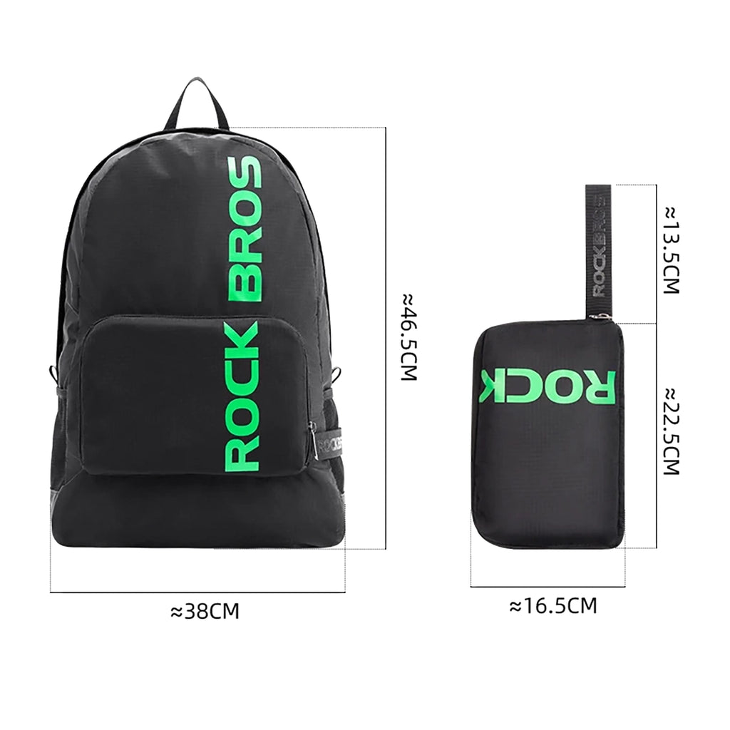 Rockbros H10-BK sportinis sulankstomas kuprinys 18 l - juodas -- Cycling Accessories