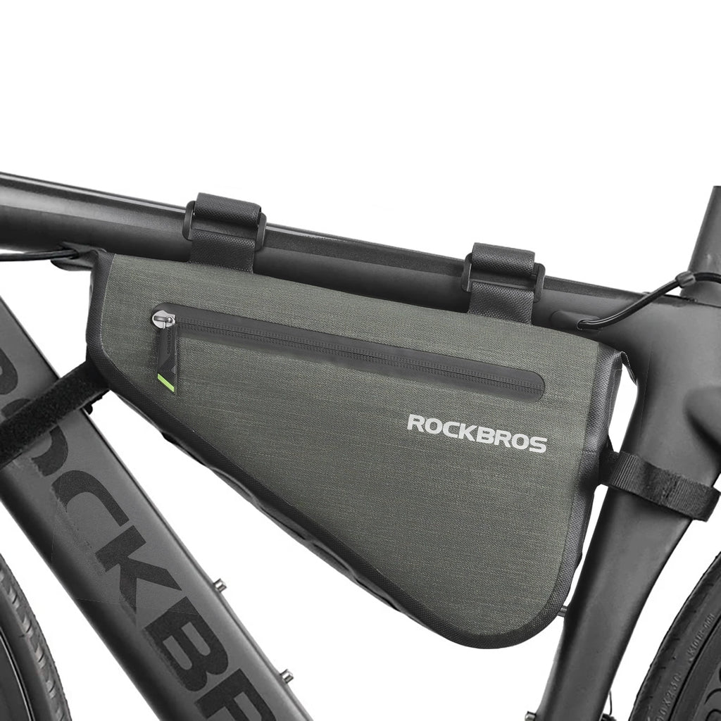 Rockbros AS-017 dviračio rėmo krepšys 5 l - tamsiai žalia -- Bicycle Bags