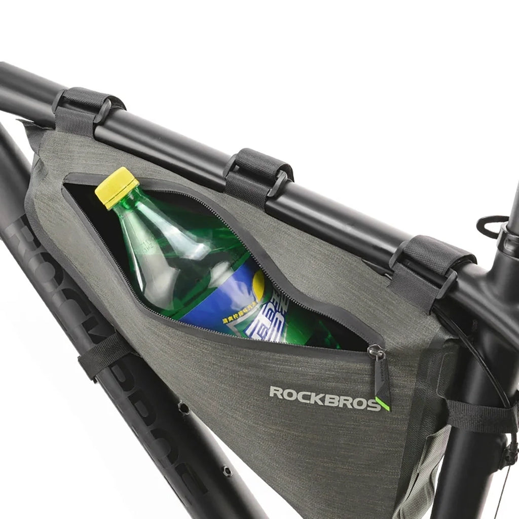 Rockbros AS-017 dviračio rėmo krepšys 5 l - tamsiai žalia -- Bicycle Bags