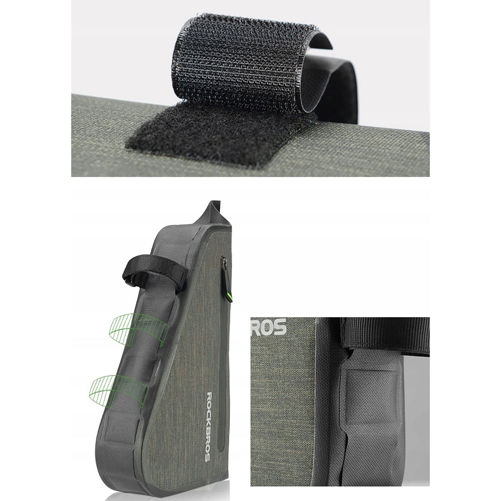 Rockbros AS-017 dviračio rėmo krepšys 5 l - tamsiai žalia -- Bicycle Bags