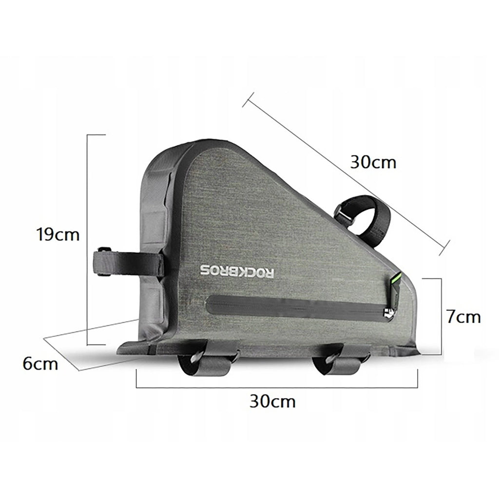 Rockbros AS-017 dviračio rėmo krepšys 5 l - tamsiai žalia -- Bicycle Bags