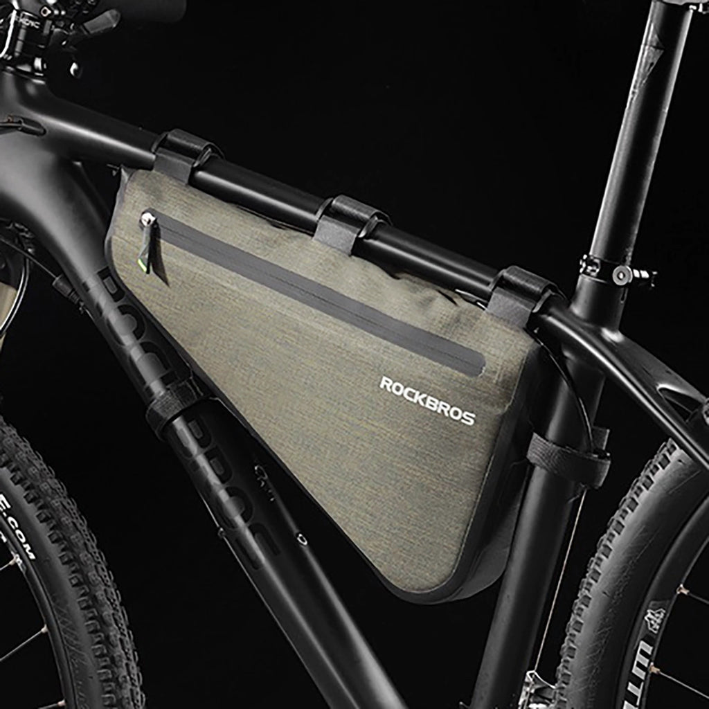 Rockbros AS-017 dviračio rėmo krepšys 5 l - tamsiai žalia -- Bicycle Bags