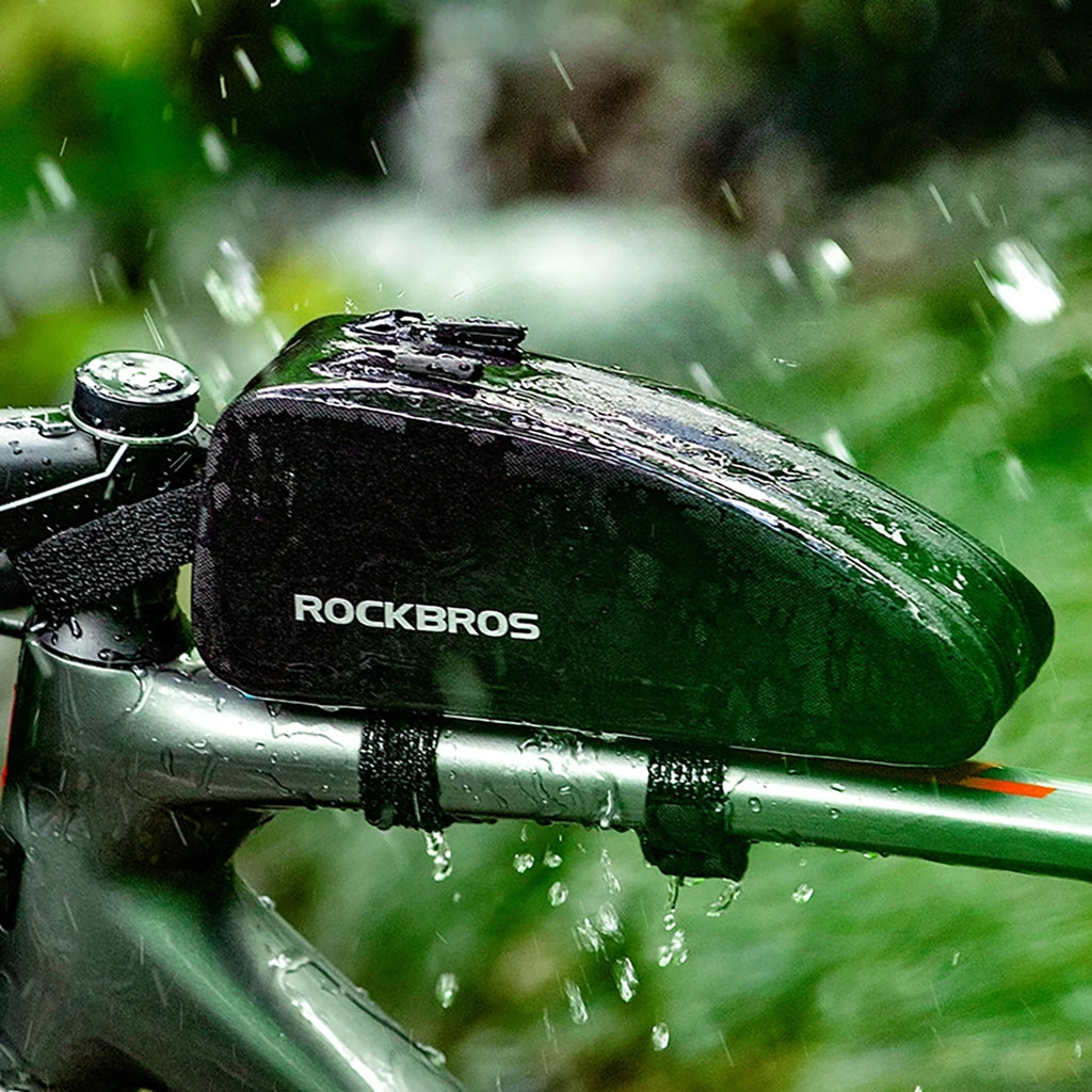 Rockbros AS-019 dviračio rėmo krepšys vandens atsparus 1,5 l - juodas -- Bicycle Bags