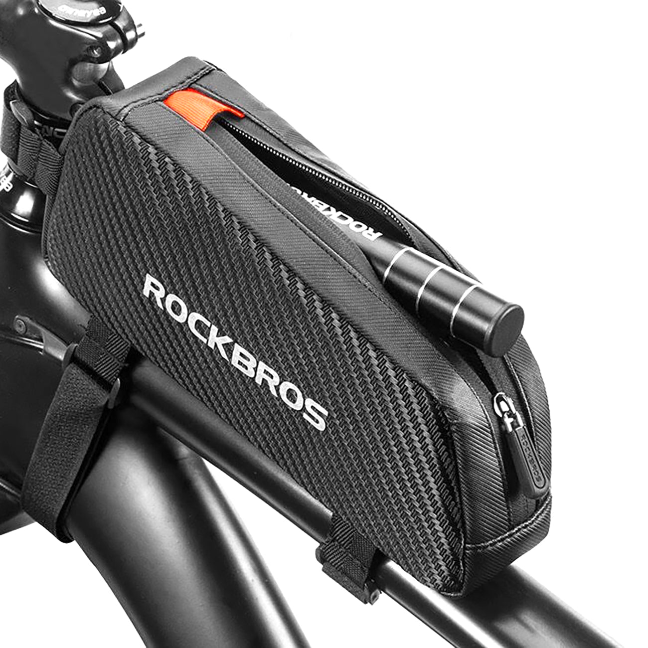 Rockbros 039BK 1L pinti dviračio rėmo krepšys - juodas -- Bicycle Bags