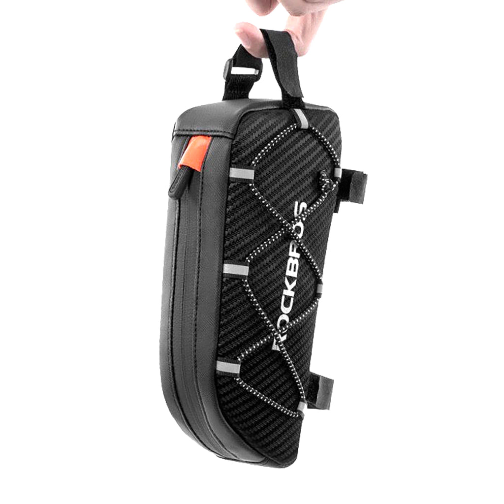 Rockbros 039BK 1L pinti dviračio rėmo krepšys - juodas -- Bicycle Bags