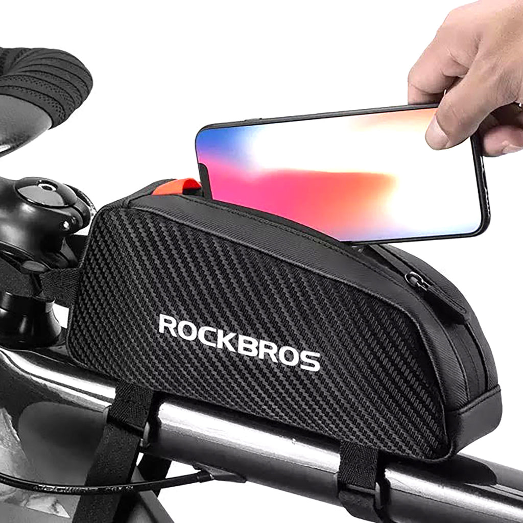 Rockbros 039BK 1L pinti dviračio rėmo krepšys - juodas -- Bicycle Bags