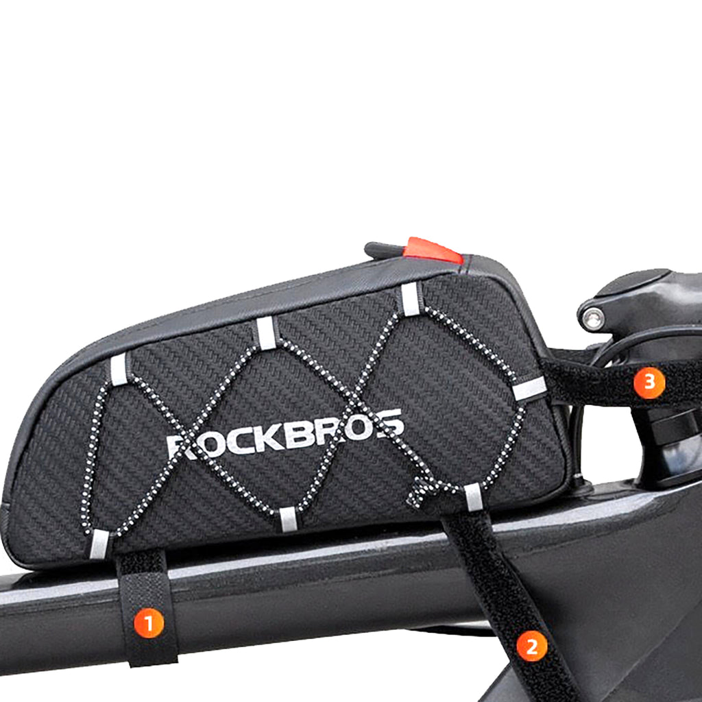 Rockbros 039BK 1L pinti dviračio rėmo krepšys - juodas -- Bicycle Bags