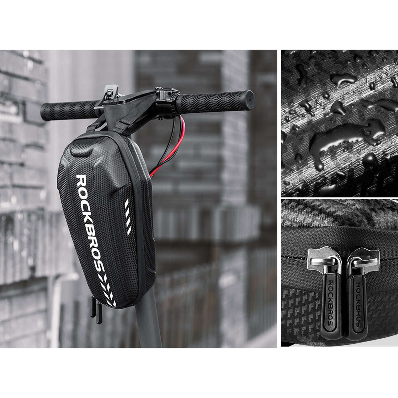 Rockbros B62 dviračio krepšys vairaščiui arba rėmui 2L - juodas -- Bicycle Bags