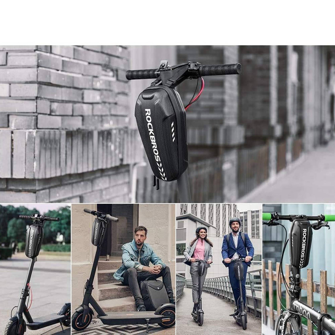 Rockbros B62 dviračio krepšys vairaščiui arba rėmui 2L - juodas -- Bicycle Bags