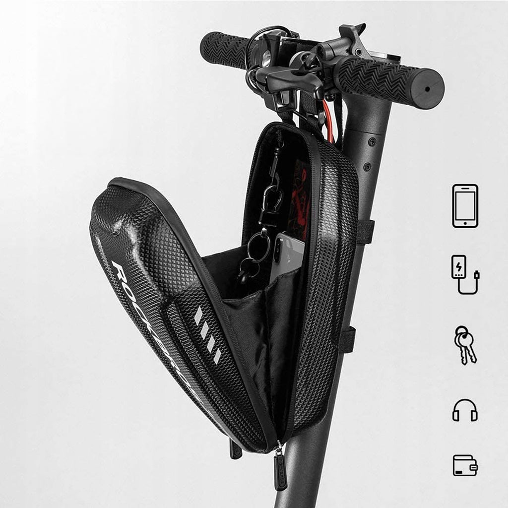 Rockbros B62-1 dviračio krepšys vairaščiui arba rėmui 3L - juodas -- Bicycle Bags