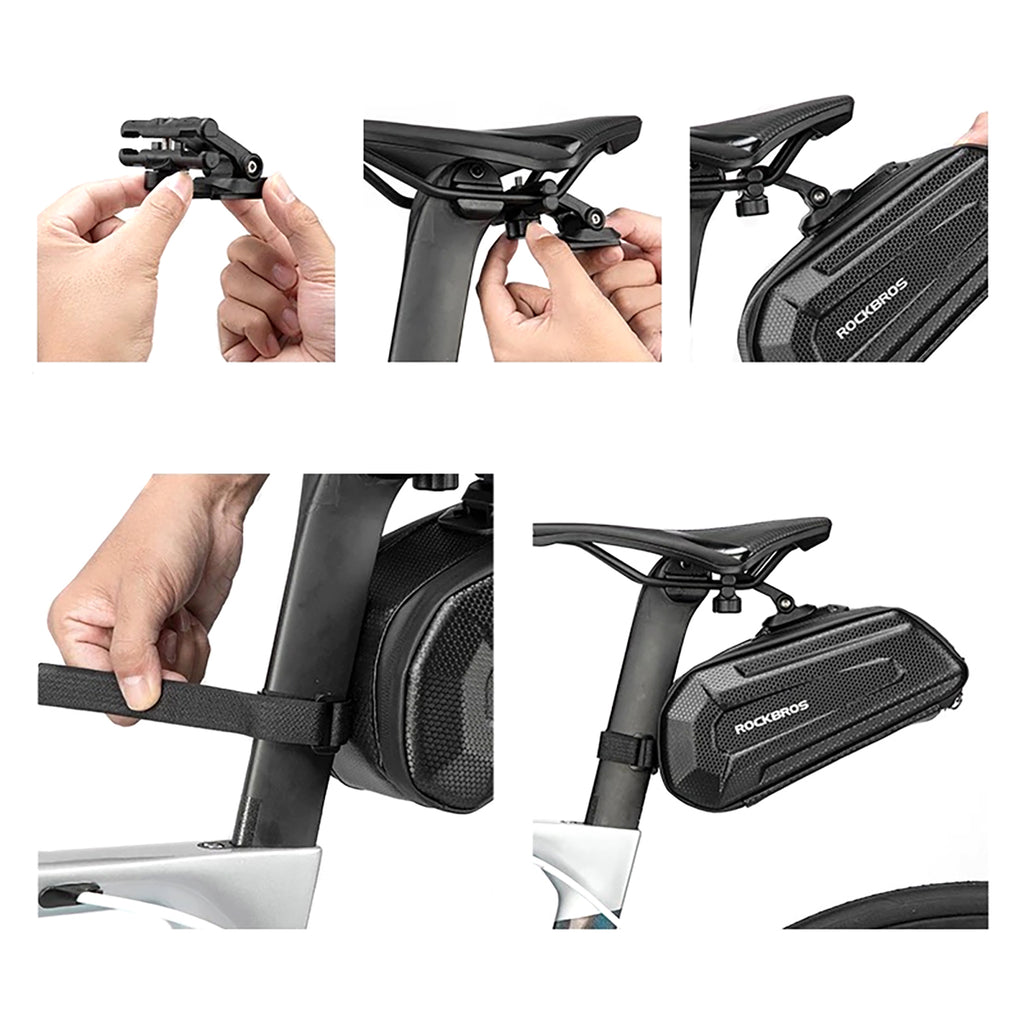 Rockbros B69 dviračio sėdynės krepšys 1,8l su greitojo atlaisvinimo sistema - juodas -- Bicycle Bags