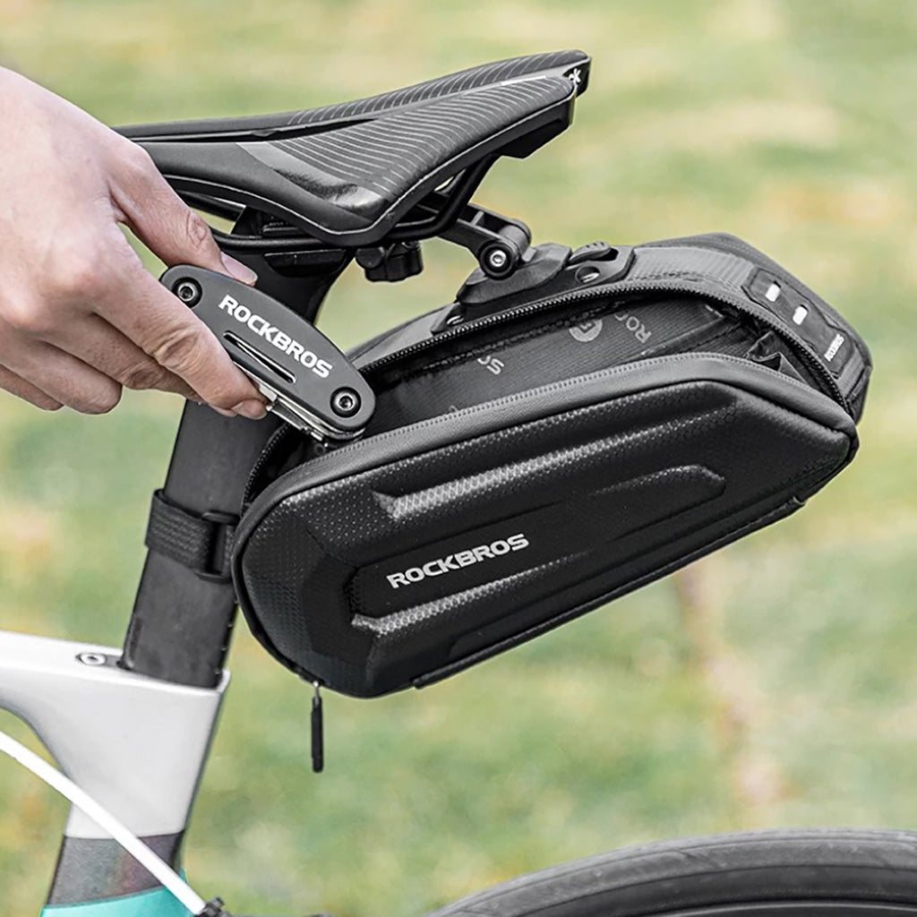 Rockbros B69 dviračio sėdynės krepšys 1,8l su greitojo atlaisvinimo sistema - juodas -- Bicycle Bags