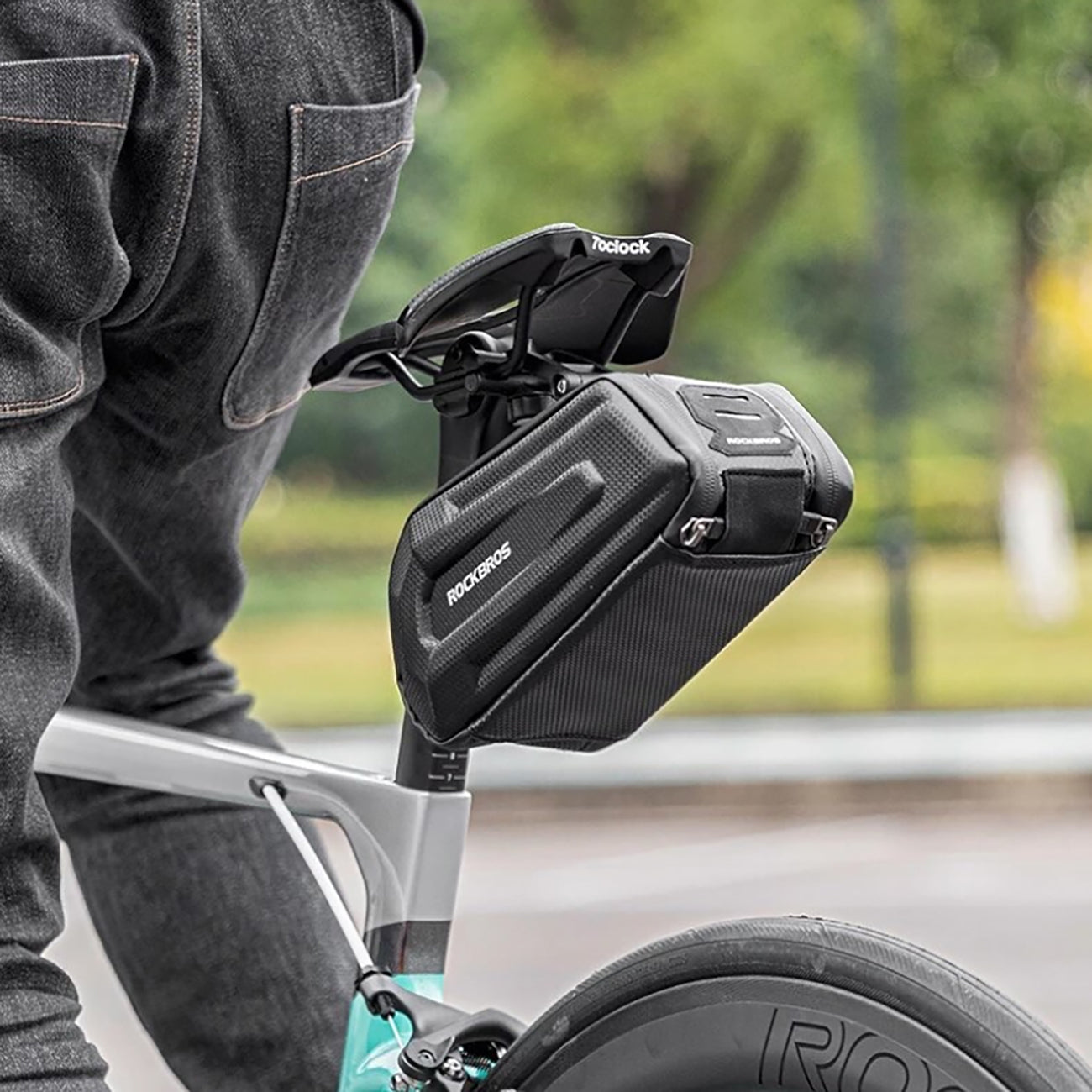 Rockbros B69 dviračio sėdynės krepšys 1,8l su greitojo atlaisvinimo sistema - juodas -- Bicycle Bags