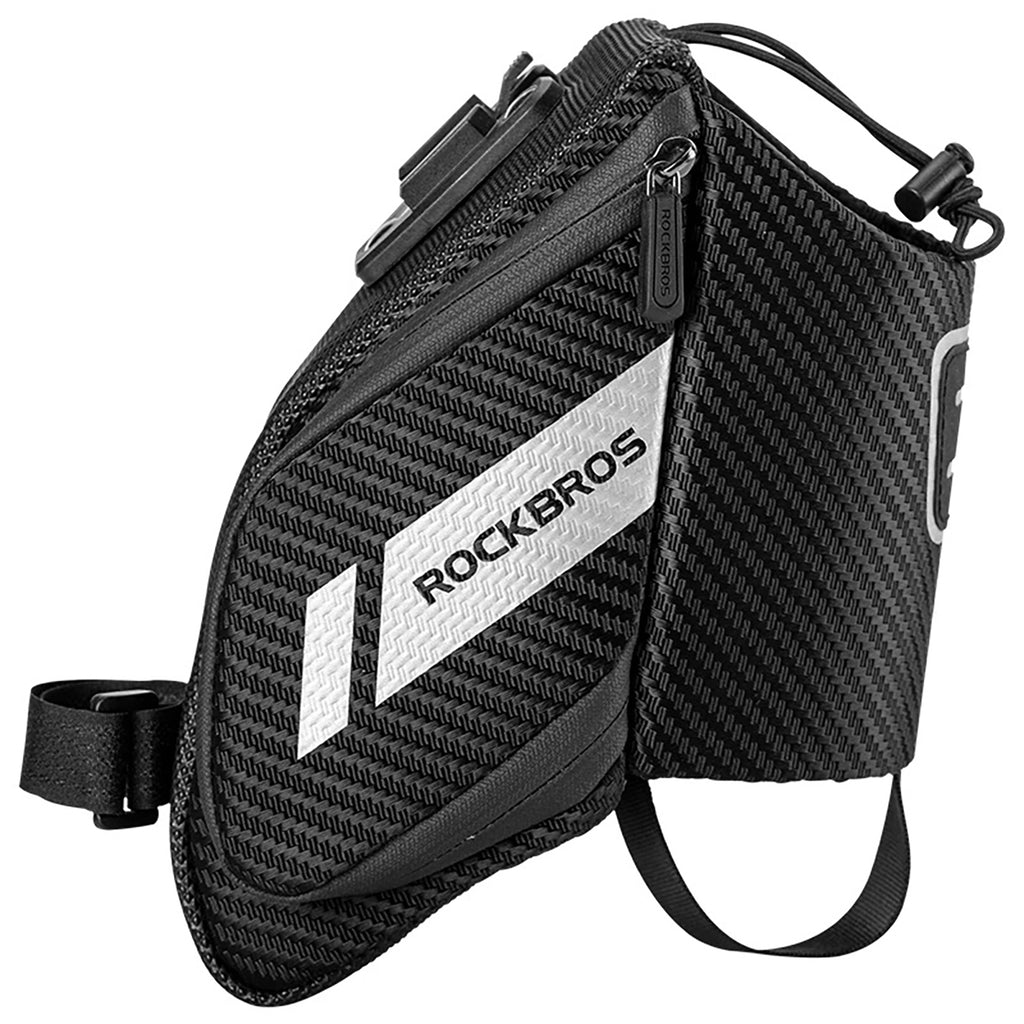 Rockbros C32BK sėdynės krepšys 1,5 l su vandens butelio kišene - juodas -- Bicycle Bags