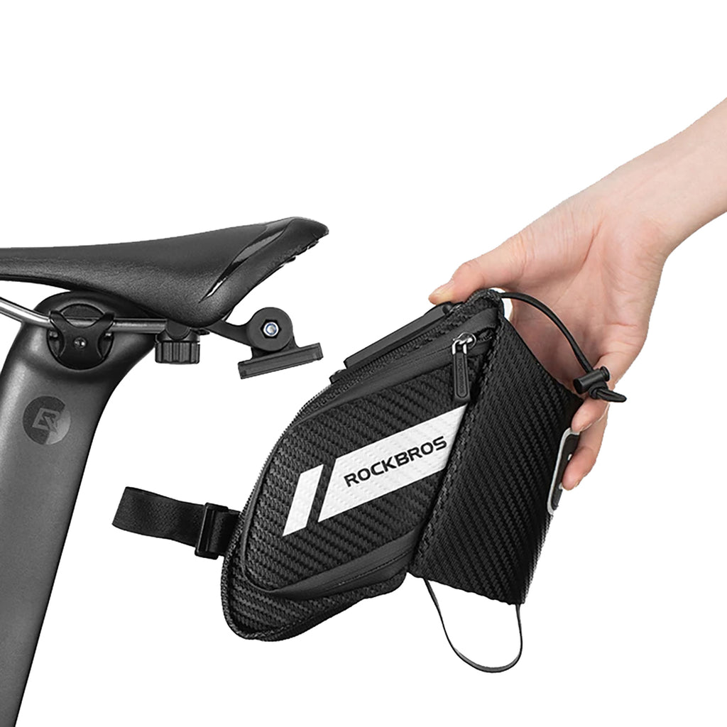 Rockbros C32BK sėdynės krepšys 1,5 l su vandens butelio kišene - juodas -- Bicycle Bags