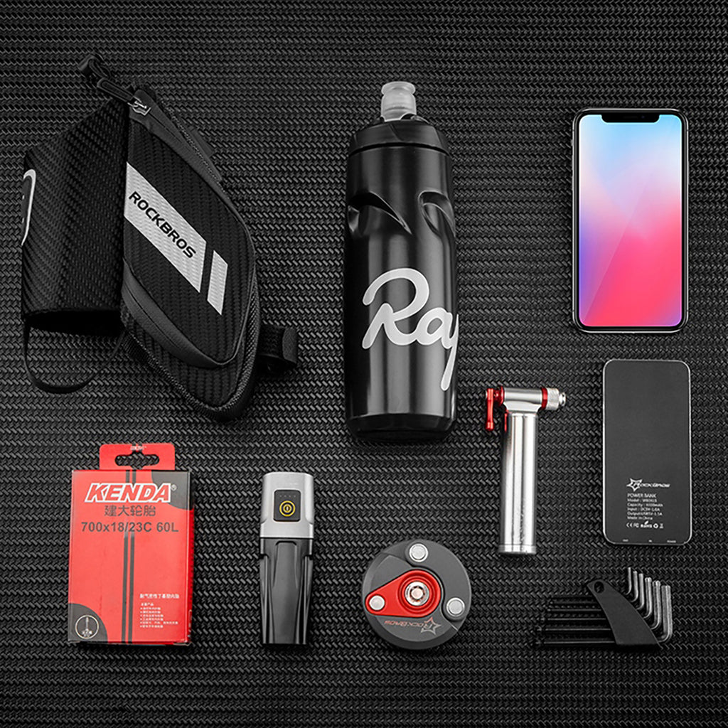 Rockbros C32BK sėdynės krepšys 1,5 l su vandens butelio kišene - juodas -- Bicycle Bags