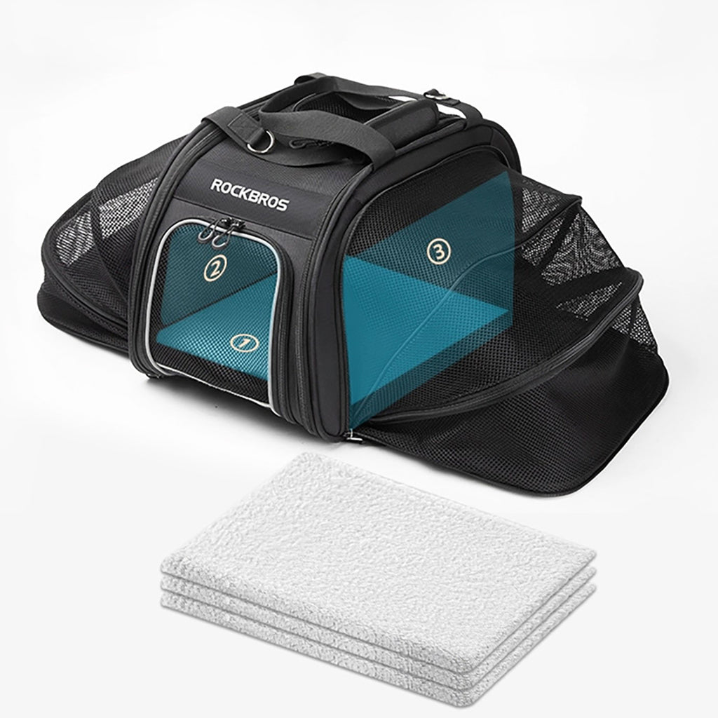 Rockbros 30140028001 transportavimo dviračio krepšys katėms ir šunims - juodas -- Bicycle Bags