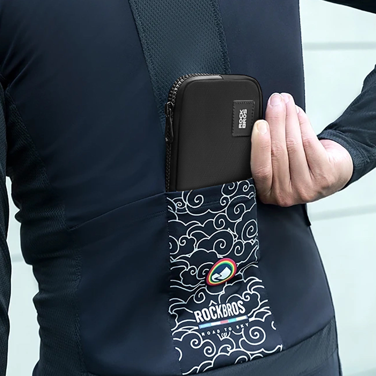 Rockbros dviračio krepšys 30990043003 telefonui, raktams, piniginei 0,15 l - juodas -- Bicycle Bags