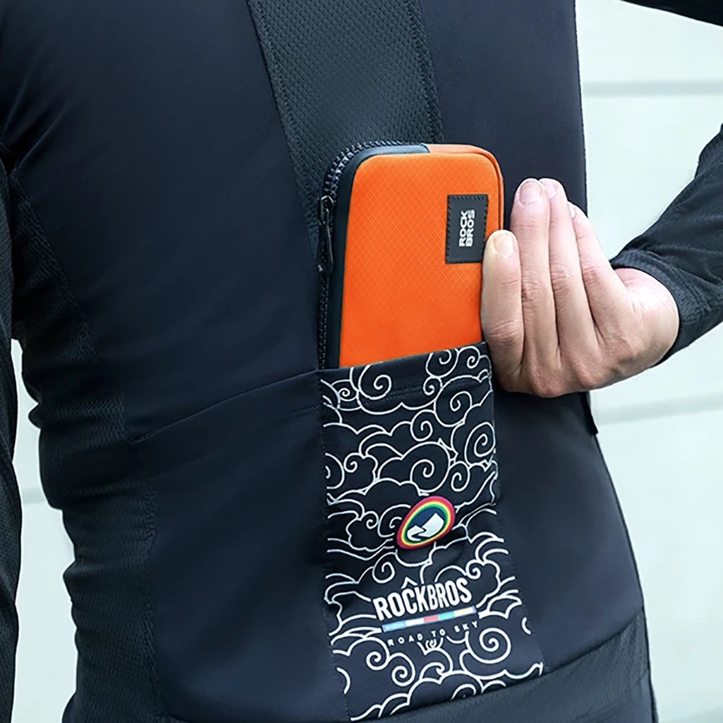 Rockbros dviračio krepšys 30990043004 telefonui, raktams, piniginei 0,15 l - oranžinis -- Bicycle Bags