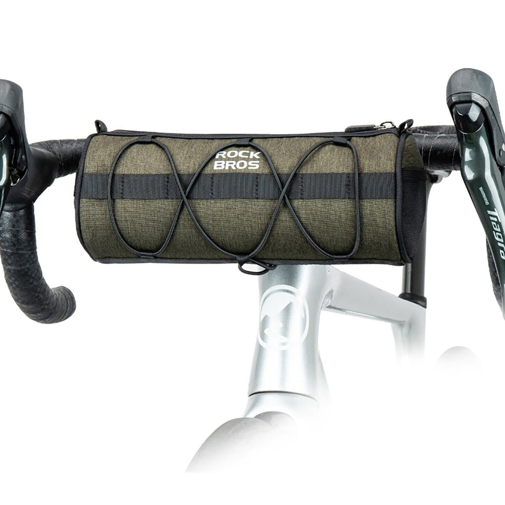 Rockbros 30110049001 dviračio vairo krepšys 2 l - žalias -- Bicycle Bags