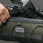 Rockbros 30110049001 dviračio vairo krepšys 2 l - žalias -- Bicycle Bags