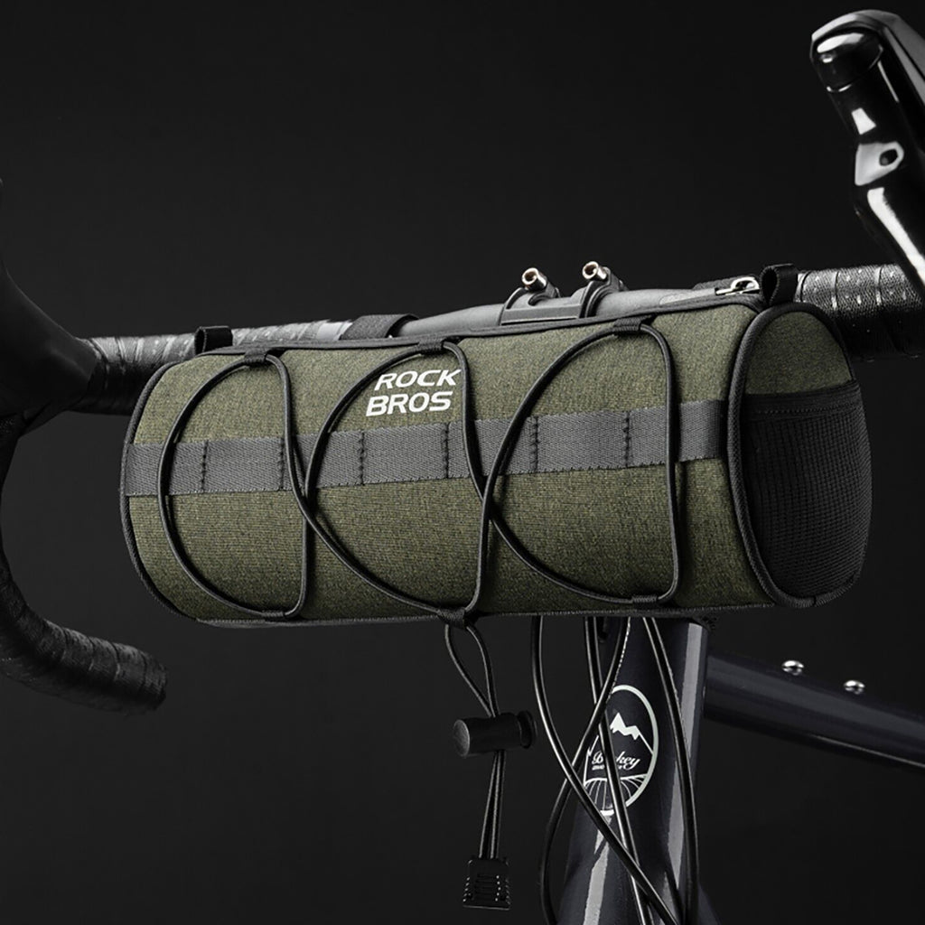 Rockbros 30110049001 dviračio vairo krepšys 2 l - žalias -- Bicycle Bags