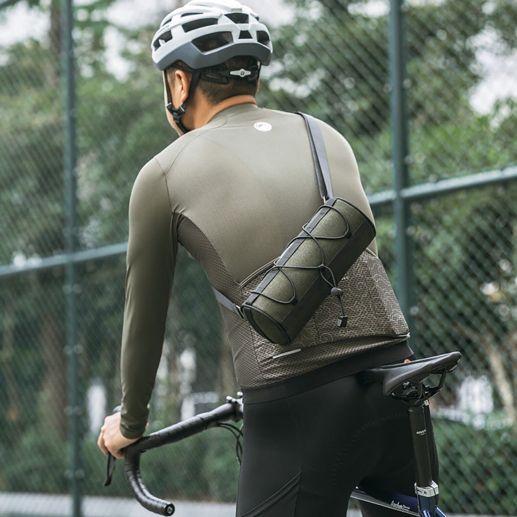 Rockbros 30110049001 dviračio vairo krepšys 2 l - žalias -- Bicycle Bags